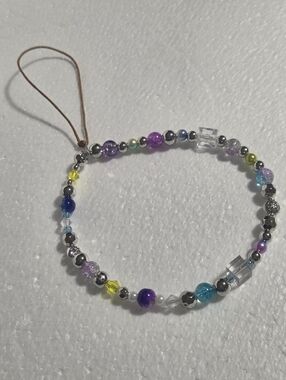 Handmade Multicolor Beaded Cell Phone Strap